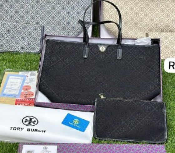 Toryy Burchh T Monogram Tote with OG Box, Dust Bag, & Extra Pouch(ZYDROP)AV287
