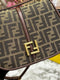 Fendii Boston 365 Brown FF Jacquard Fabric Bag (ZYDROP)AV123