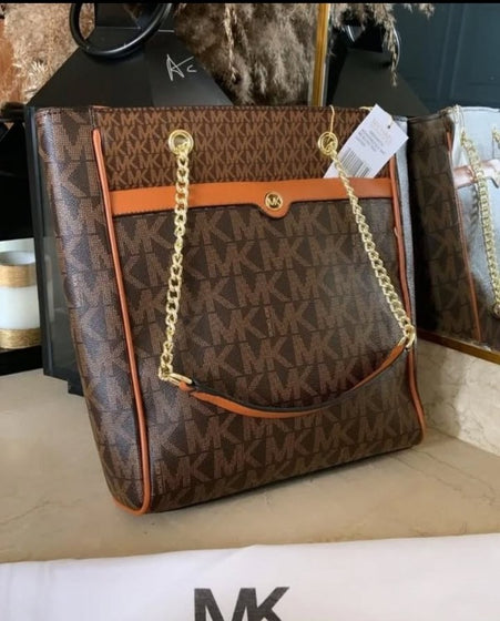 Michaell Korss Blaire Large North South Shoulder Chain Tote Bag (ZYDROP)AV230