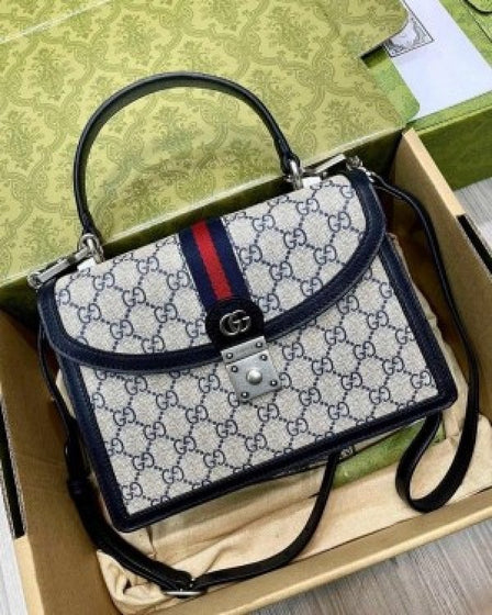 Guccii Ophidia GG Supreme Top Handle Bag with Folding Box (Big Size) (ZYDROP)AV164