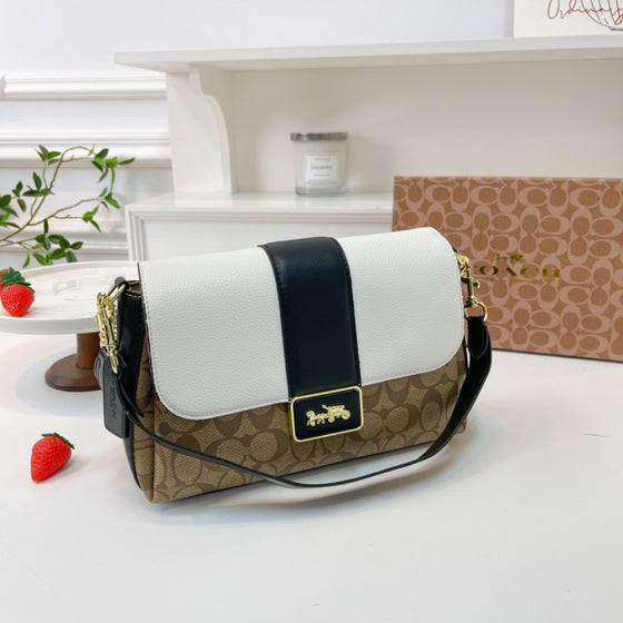 Coachh Baguette Signature Shoulder Bag with Box (ZYDROP)AV051