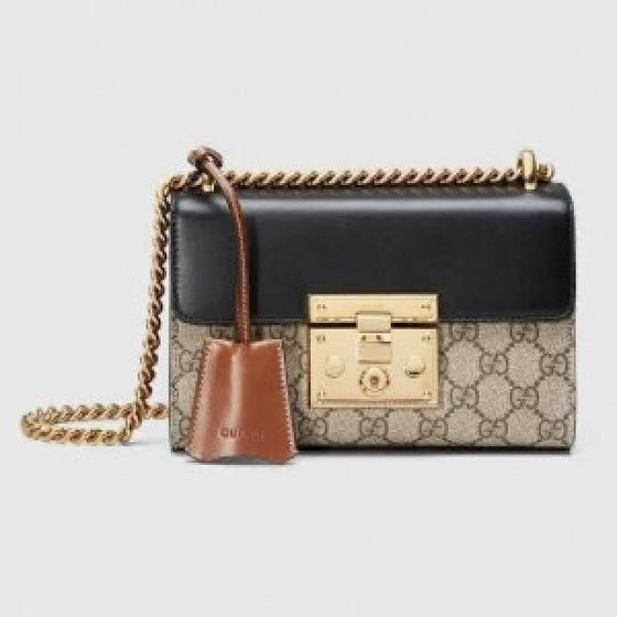 Guccii Padlock Shoulder Bag with Double OG Box Dust Bag (Orange) (ZYDROP)AV174