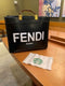 Fendii Romaa Plain Ladies Trendy Leather Handbag - 35 cm Big Size (ZYDROP)AV131