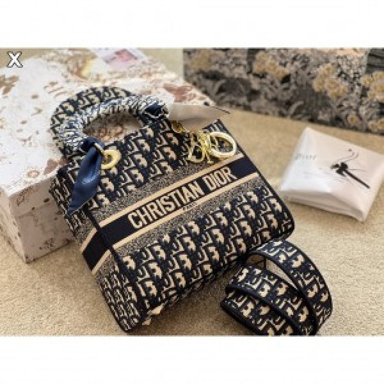 Christiann Diorr Lady Bag with Brand Box - Blue (ZYDROP)AV025