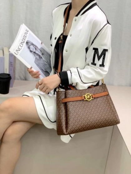 Michaell Korss Jet Set Monogram-Print Shoulder Bag (ZYDROP)AV249