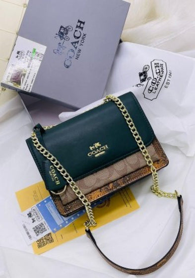 Coachh Klaree Crossbody in Blocked Signature Canvas with Box (ZYDROP)AV084