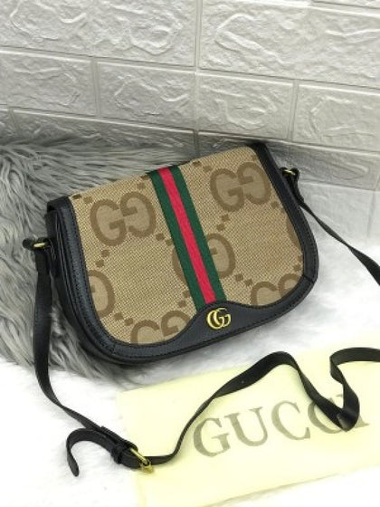 Guccii Ophidia Saddle Flap Shoulder Bag GG Coated with Box (ZYDROP)AV169