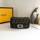 Fendii Baguettee Jacquard FF Fabric Bag Brown with Box (ZYDROP)AV122