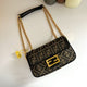 Fendii Baguettee Jacquard FF Fabric Bag Brown with Box (ZYDROP)AV122