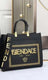 Fendii Roma Plain Ladies Trendy Leather Handbag - 35 cm Big Size (ZYDROP)AV130