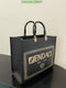 Fendii Roma Plain Ladies Trendy Leather Handbag - 35 cm Big Size (ZYDROP)AV130