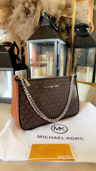 Michaell Korss Jet Set Charm Small Logo Pochette Bag with Box and Dust Bag (ZYDROP)AV244