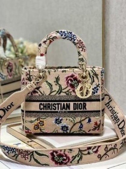 Christiann Diorr D-Lite Embroidered Lady Multicolour With Box And Dust Bag (ZYDROP)AV021