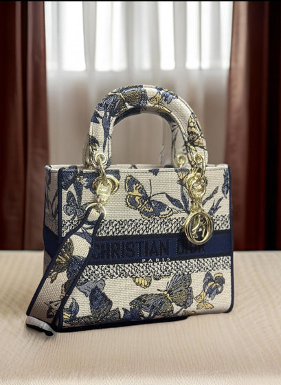 Christiann Diorr Lady Butterfly Print Premium Quality with OG Double Box & Dust Bag (ZYDROP)AV029