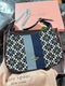 Kate Spadee New York Flower Stripe Shoulder Bag in Jacquard with OG Box & Dust Bag (ZYDROP)AV200