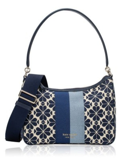 Kate Spadee New York Flower Stripe Shoulder Bag in Jacquard with OG Box & Dust Bag (ZYDROP)AV200