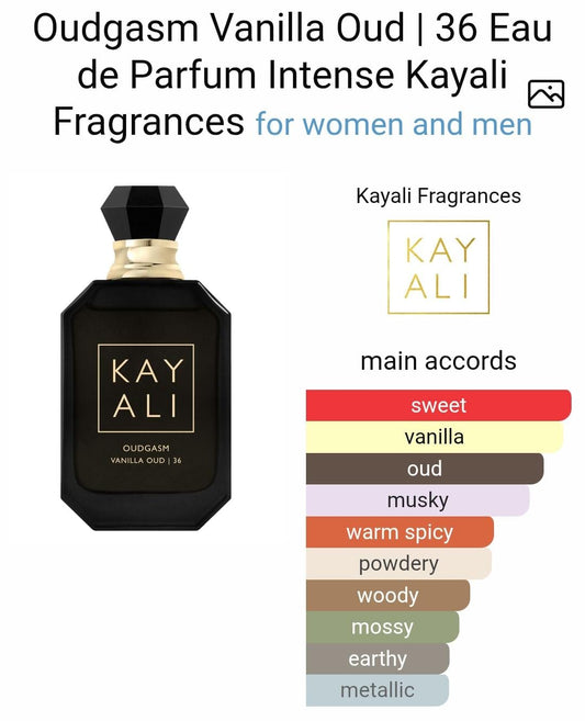 K*yalii o*dgassm v*nilla oud | 36 EDP (PREMIUM) (ZYDROP)