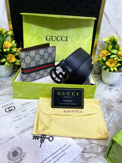 Guucci premium belt and wallet COMBO (ZYDROP)