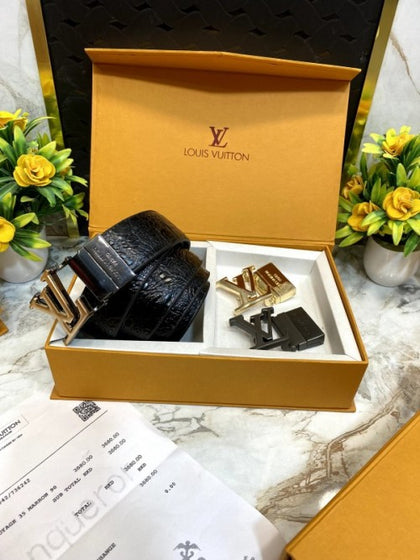 Louiis vuiitton belt 3 buckle COMBO (ZYDROP)