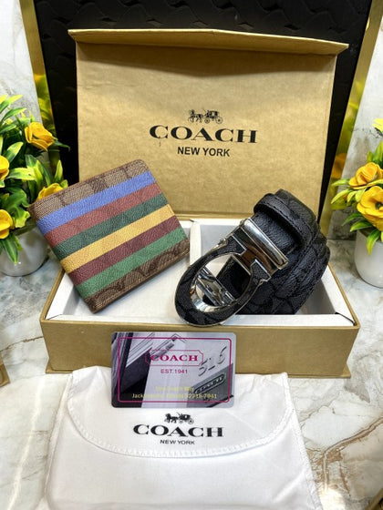 Coachh premium belt and wallet COMBO (ZYDROP)