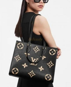 Louiis Vuiitton LV On The Go Monogram Leather Tote Bag With Dust Bag (ZYDROP)